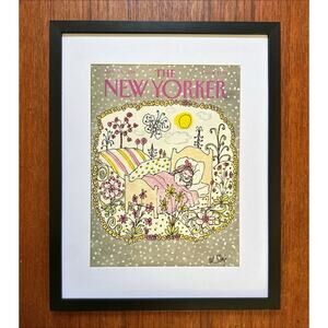 Framed 1986 The New Yorker Magazine Cover January 13 William Steig